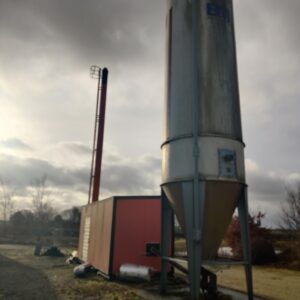 Justsen pillefyr type SRWU330 i container